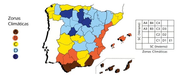 zonas climáticas España